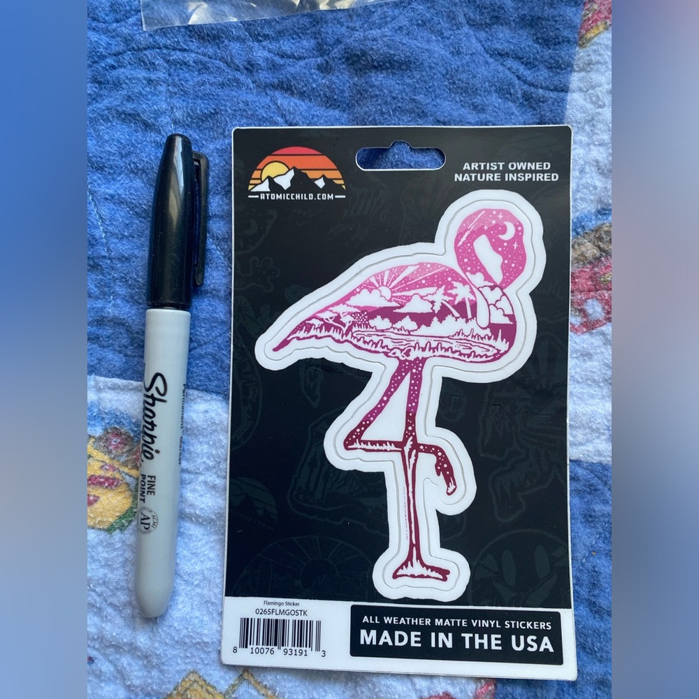 Flamingo sticker. NWT. Fast shipping.